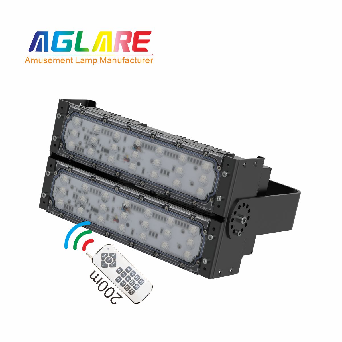 100W LED彩色泛光灯 RGB投光灯带？仄